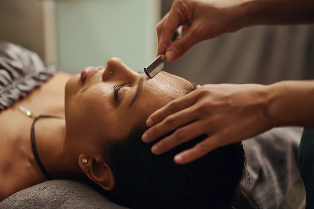 Dermaplaning imagery published by Anima Med Spa