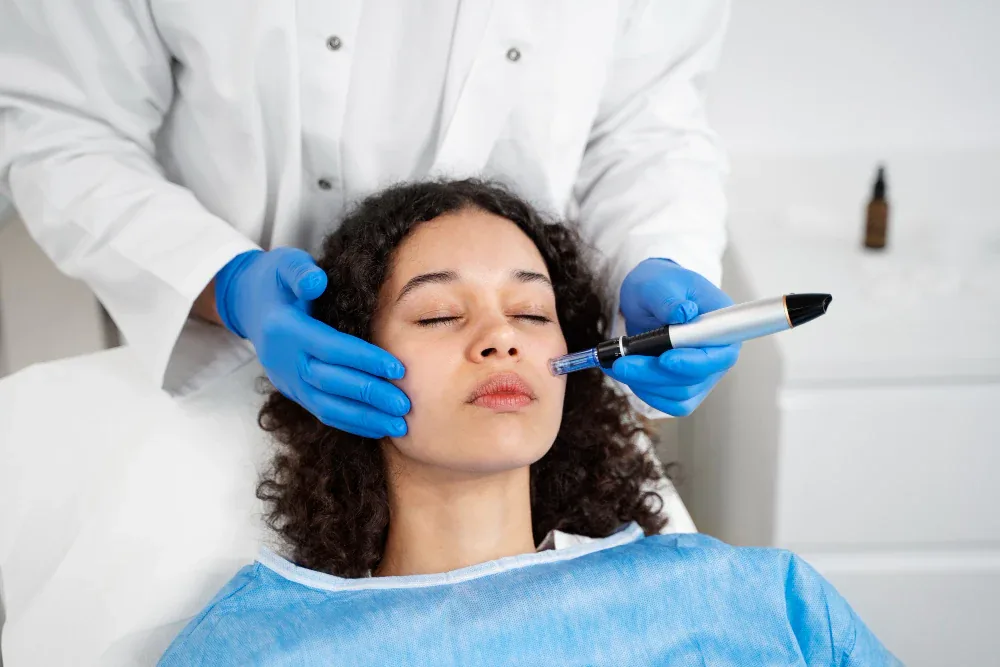Microneedling treatment imagery published by Anima Med Spa