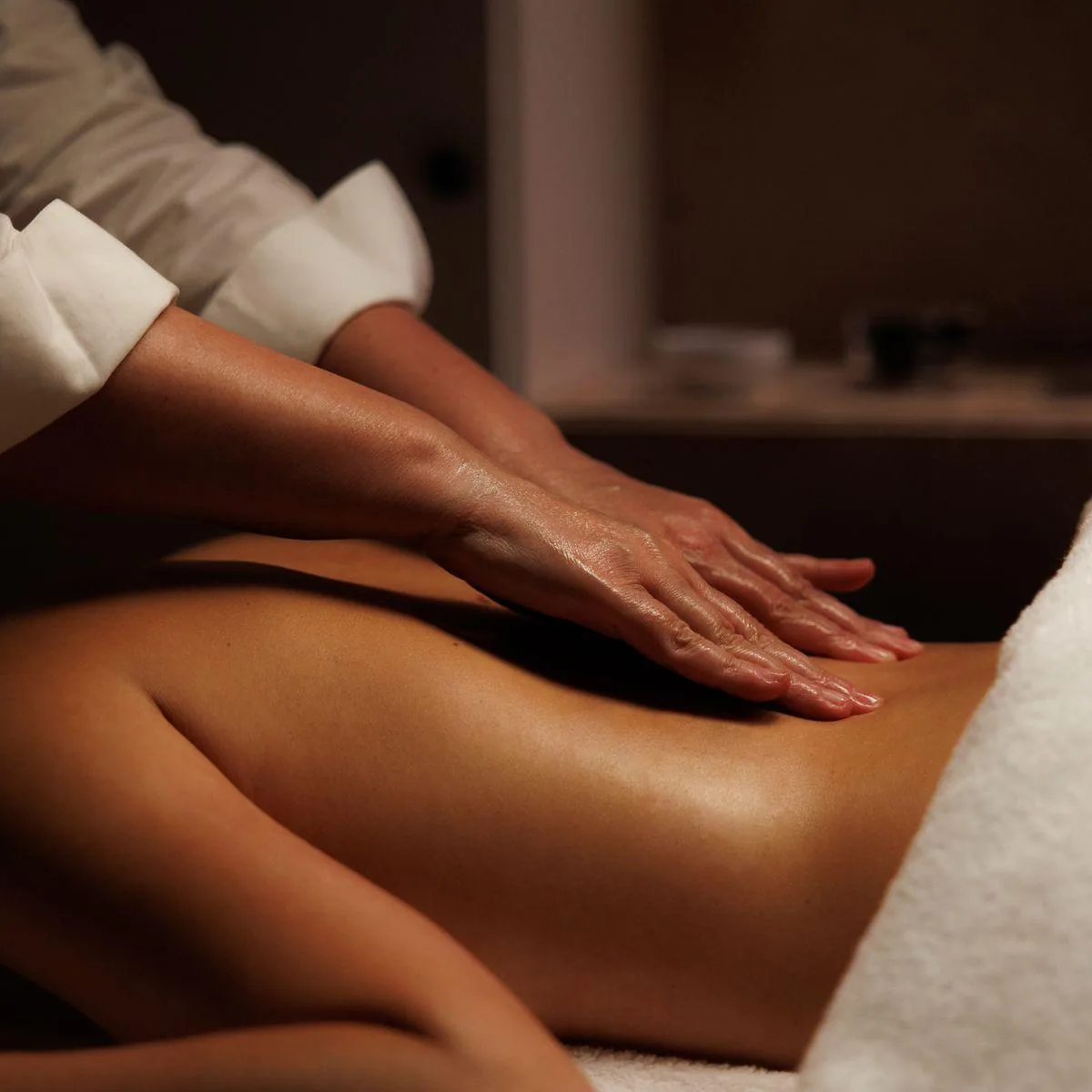 Swedish massage room imagery published by Anima Med Spa